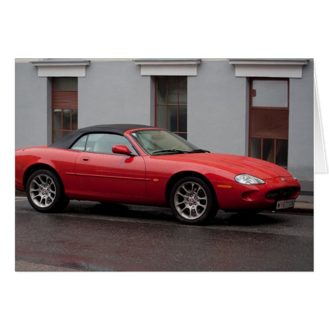Jaguar XK8 Cabriolet Hälsningskort (Framsidan Horizontal)