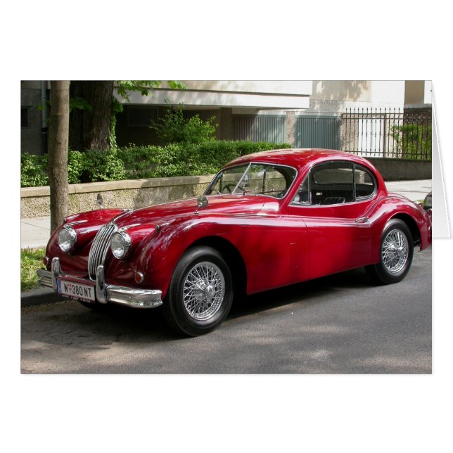 Jaguar XK 120 FHC Hälsningskort (Framsidan Horizontal)