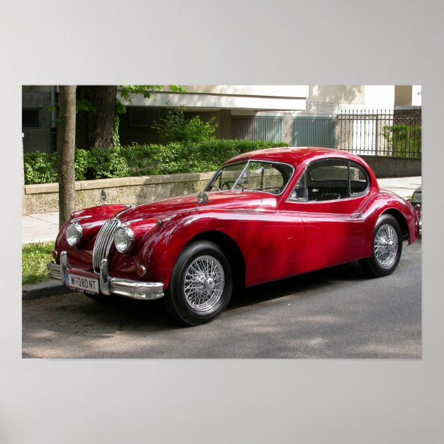 Jaguar XK 120 FHC Poster (Framsidan)