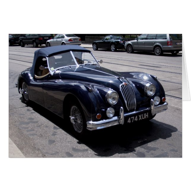 Jaguar XK 120 Hälsningskort (Framsidan Horizontal)