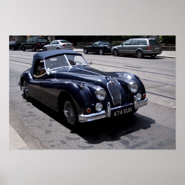 Jaguar XK 120 Poster (Framsidan)