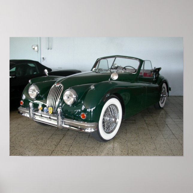 Jaguar XK 120 Poster (Framsidan)
