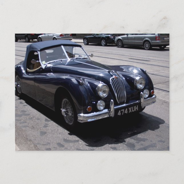 Jaguar XK 120 Vykort (Framsida)