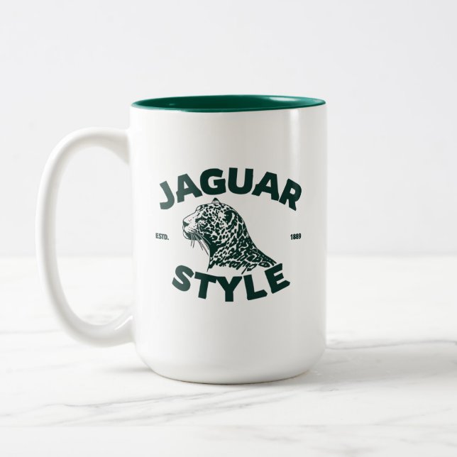 Jaguarkaffekopp Två-Tonad Mugg (Vänster)