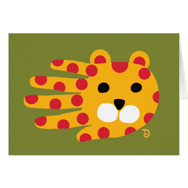 Jaguarkort Hälsningskort (Framsidan Horizontal)