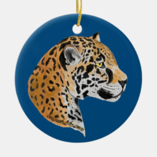 Jaguarprydnad Julgransprydnad Keramik