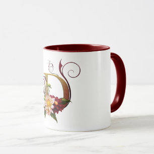 Jaguarwomans "Ars Botanica 3" Monogrammugg "D ", Mugg