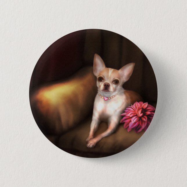 Jaguarwomans "Chihuahuaporträtt jag ", Knapp (Framsida)
