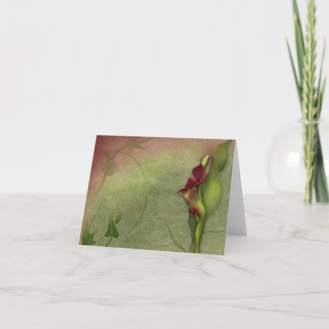 Jaguarwomans "rött porträtt #4 för Callalilja ", Kort (Framsida)