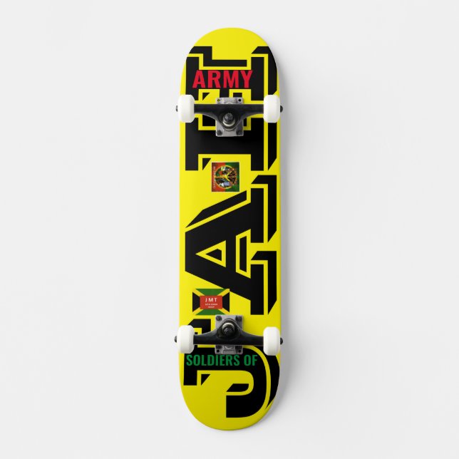 JAH ARMÉS SKATBRÄDA MINI SKATEBOARD BRÄDA 18,5 CM (Framsida)