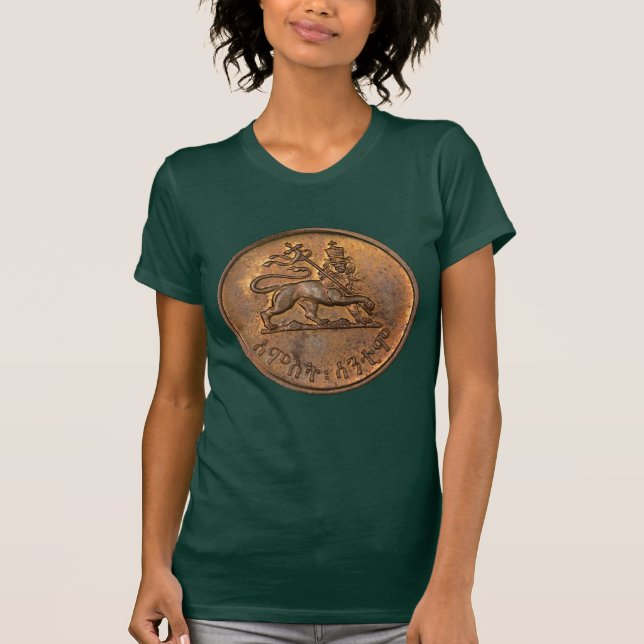 Jah Army Empire of Ethiopia Rastafari Girls Shirt Tee (Framsida)