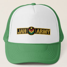 Jah Army - Reggae Rasta Roots - Trucker Cap Keps