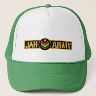 Jah Army - Reggae Rasta Roots - Trucker Cap Keps