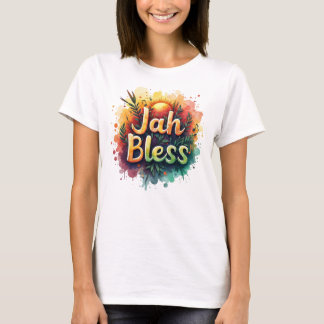 Jah Bless Colorful Reggae Watercolor Women’s T-Shi T Shirt