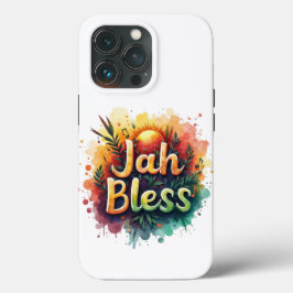Jah Bless Reggae Art Watercolor Rasta Vibes