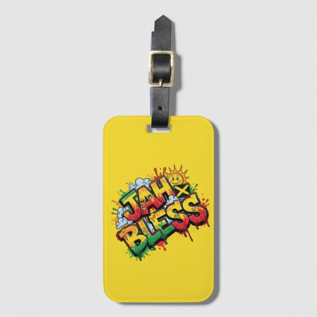 Jah Bless Reggae Bagagebricka (Framsida vertikal)