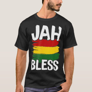 Jah Bless Reggae Rasta Rastafari Jamaican T Shirt