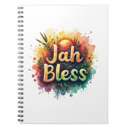 Jah Bless Reggae Watercolor Anteckningsbok