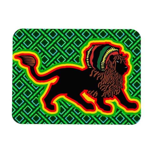 Jah Kung Rasta Lejon Magnet (Horisontell)