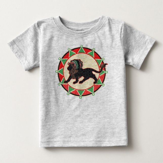 Jah Kung Rasta Lejon Vintage T-shirt (Framsida)