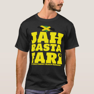 JAH RASTAFARI & BLACK MESSIAH Basic Mörk T-Shirt
