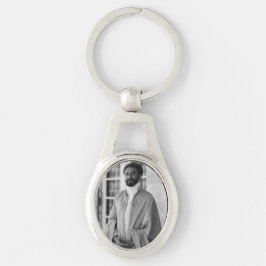Jah Rastafari Haile Selassie I HIM Ovalt Silverfärgad Nyckelring