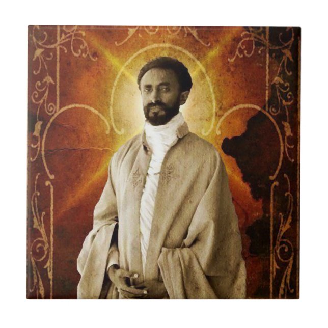 Jah Rastafari Haile Selassie Rasta Livity Roots  Kakelplatta (Framsidan)