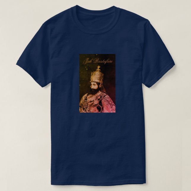 Jah Rastafari Haile Selassie Rasta Reggae INI Love T Shirt (Design framsida)