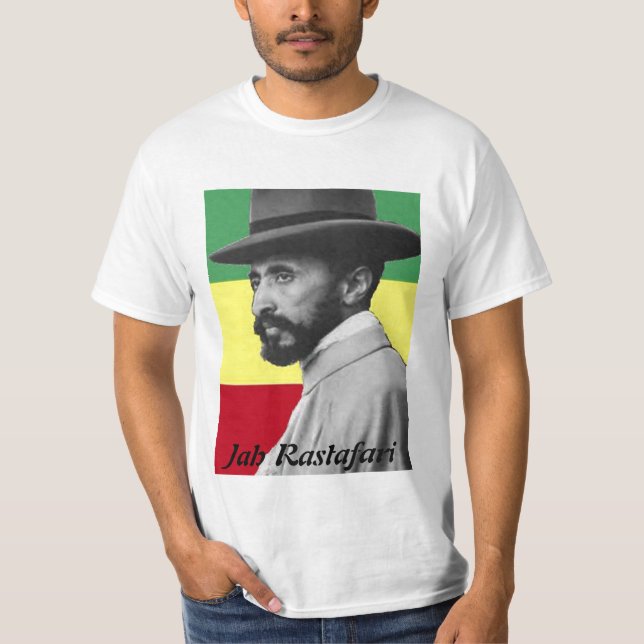 Jah Rastafari hattskjorta Tee Shirt (Framsida)
