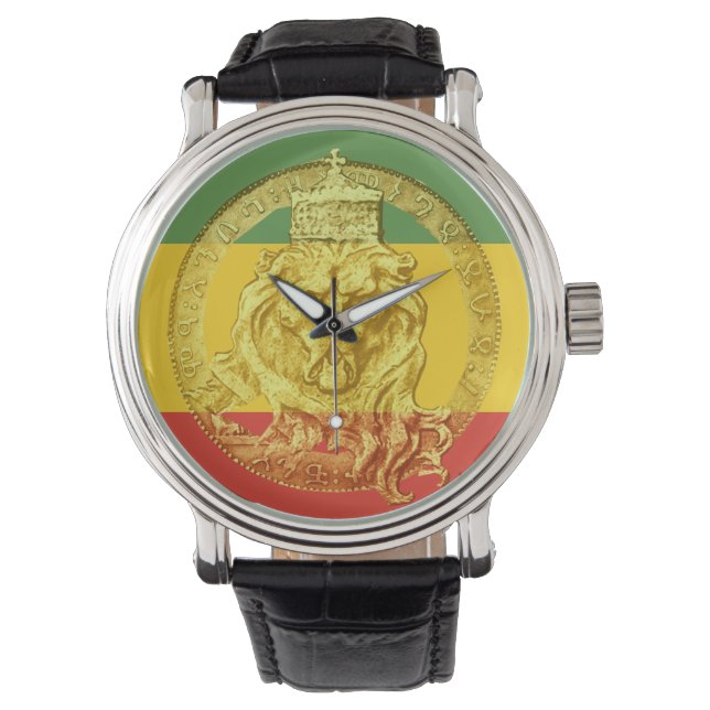 Jah Rastafari Lejon om Judah Watch Armbandsur (Framsida)