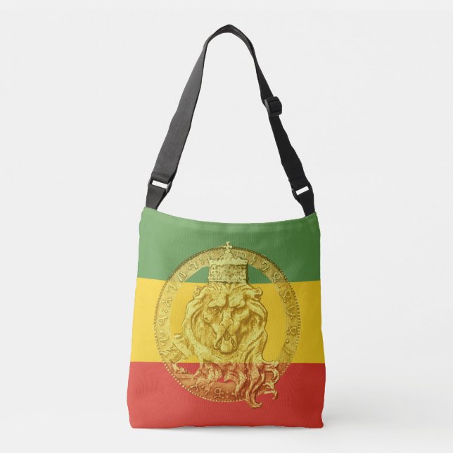 Jah Rastafari Lejonare om Judah Kor Body Bag Axelväska (Framsida)