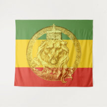 Jah Rastafari Lejonare om judah Wall Tapestry