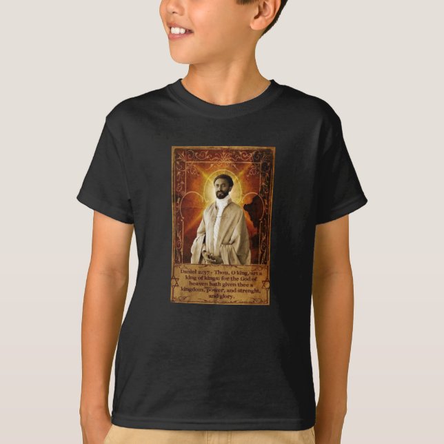 Jah Rastafari Rasta Livity INI One Love Roots Kids T Shirt (Framsida)