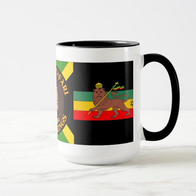 Jah Rastafari - som är lejon av Judah - Rasta - Mugg (Höger)