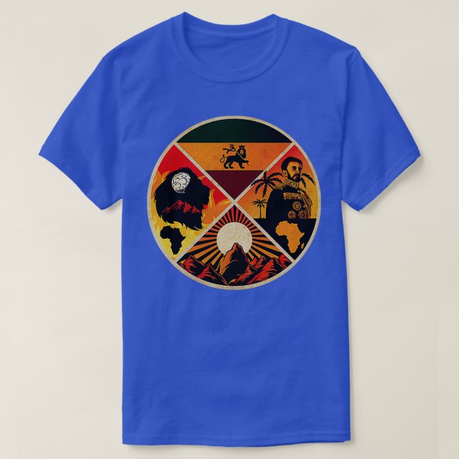 Jah Rastafari Zion Land T Shirt (Design framsida)