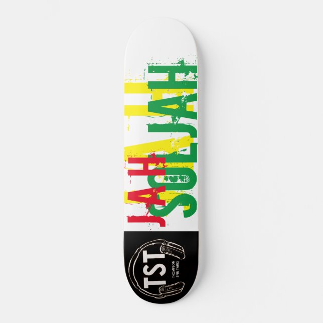 JAH SOLJAH/JMT SKATEBOARDS/IPIX MINI SKATEBOARD BRÄDA 18,5 CM (Framsida)