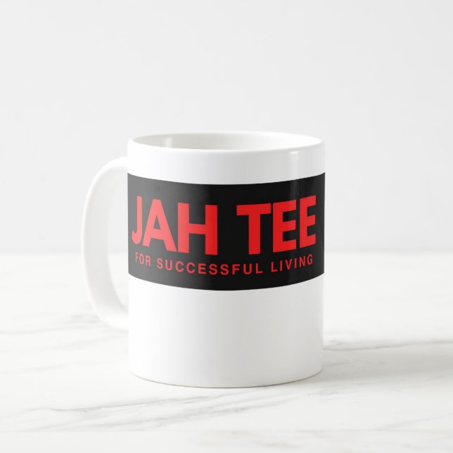 JAH TEE Brand Mugg | För framgångsrik levnad gåva (Framsida vänster)
