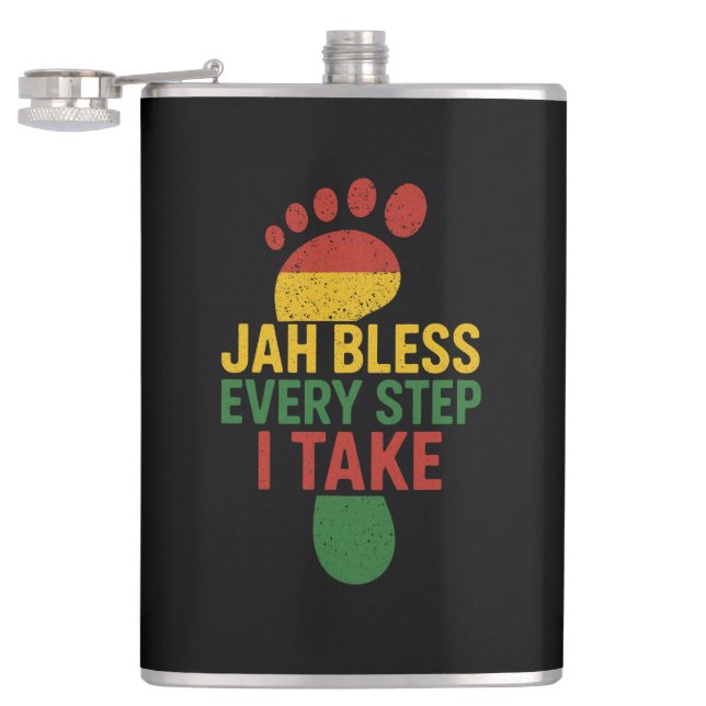 Jah Välsigna Varje Steg Jag Tar Rasta Fickplunta (Öppnad)