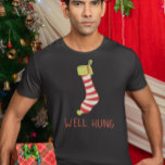 Jaha Hung Stocking Naughty jul Helgdag T Shirt<br><div class="desc">Den här designen skapades genom digital grafik. Du kan ändra stil på den här skjortan genom att välja Mer > under alternativet stil. Det kan vara personlig i området att tillhandahålla eller anpassa genom att klicka för att anpassa ytterligare alternativ och ändra namn, initialer eller ord. Du kan också ändra...</div>