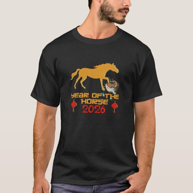 jahr des Pferdes 2026  T Shirt (Framsida)