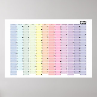 Jahreskalender 2026 poster