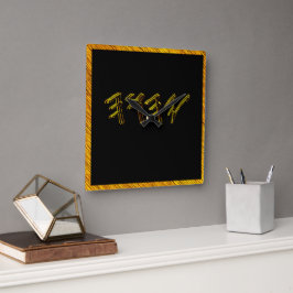 JAHUAH - det högsta Namn 01-01 Fyrkantig Klocka