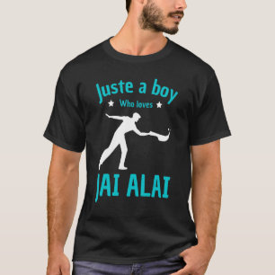Jai alai-spelare pojkar fläkt jai alai cesta punta t shirt