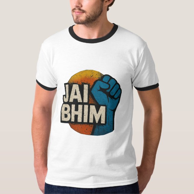 Jai Bhim | Educate Agitate Organize  T Shirt (Framsida)