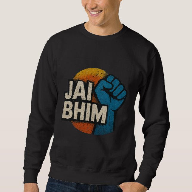 Jai Bhim | Symbol of Equality and Justice Lång Ärmad Tröja (Framsida)