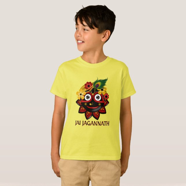 Jai Jagannath - Krishna art T Shirt (Hel framsida)