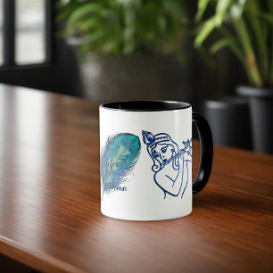 Jai Shree Krishnas Peacock Feather Mugg
