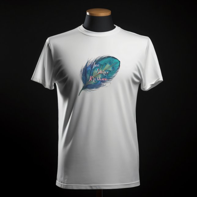 Jai Shree Krishnas Peacock Feather T Shirt (Skapare uppladdad)