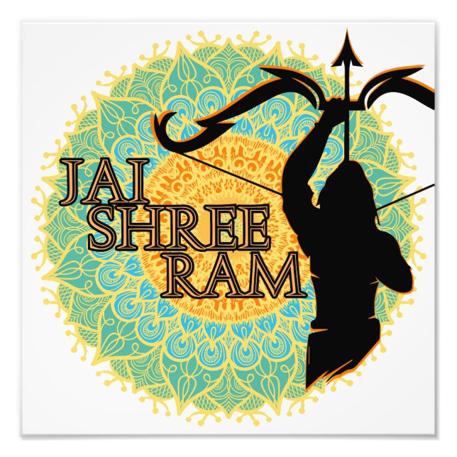Jai Shree Ram Fototryck (Framsidan)