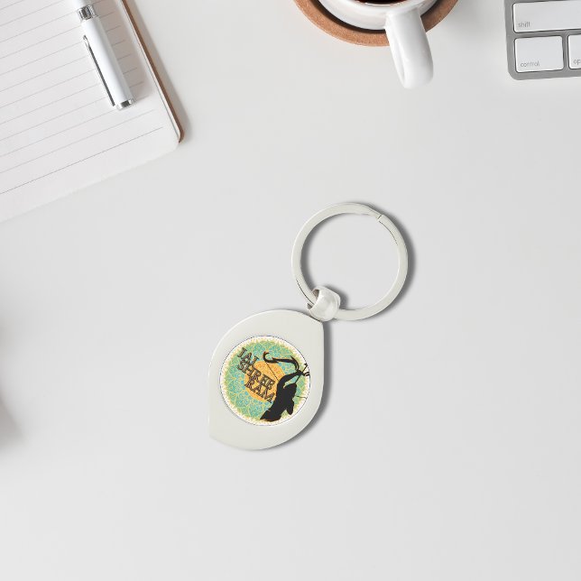 Jai Shree Ram Swirl Silverfärgad Nyckelring (Skapare uppladdad)